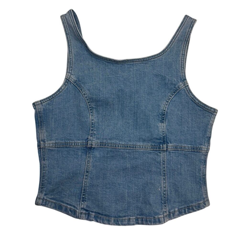 Denim Tank Top - Blue Women's Scoop Neck